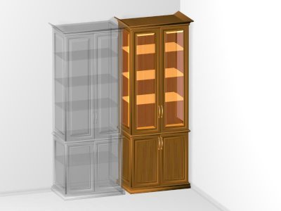 Шкаф - буфет комбинированный